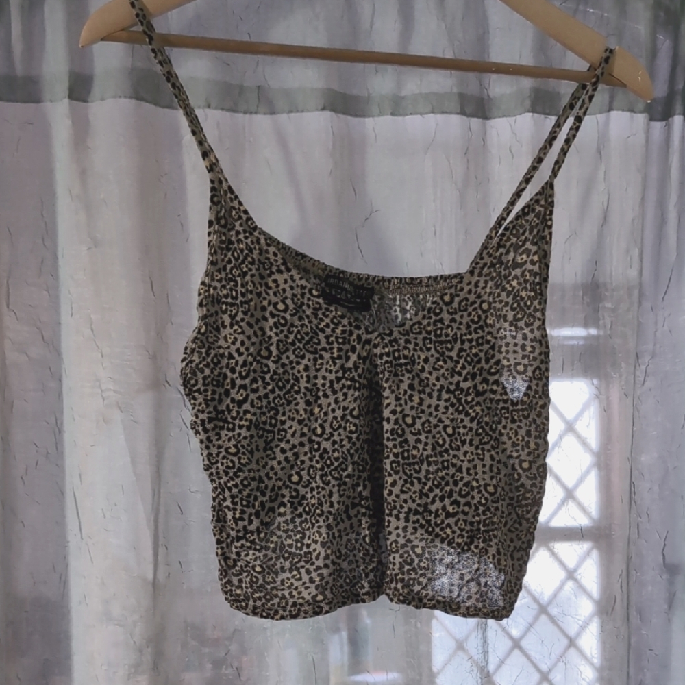 Urban Outfitters Leopard Print Sheer Women's Top